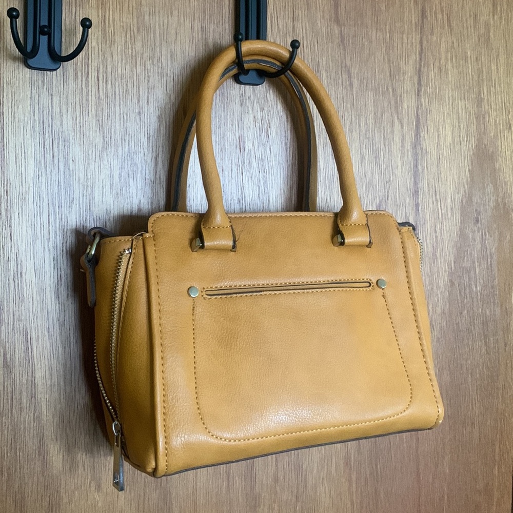 Free People yellow vegan leather medium size bag